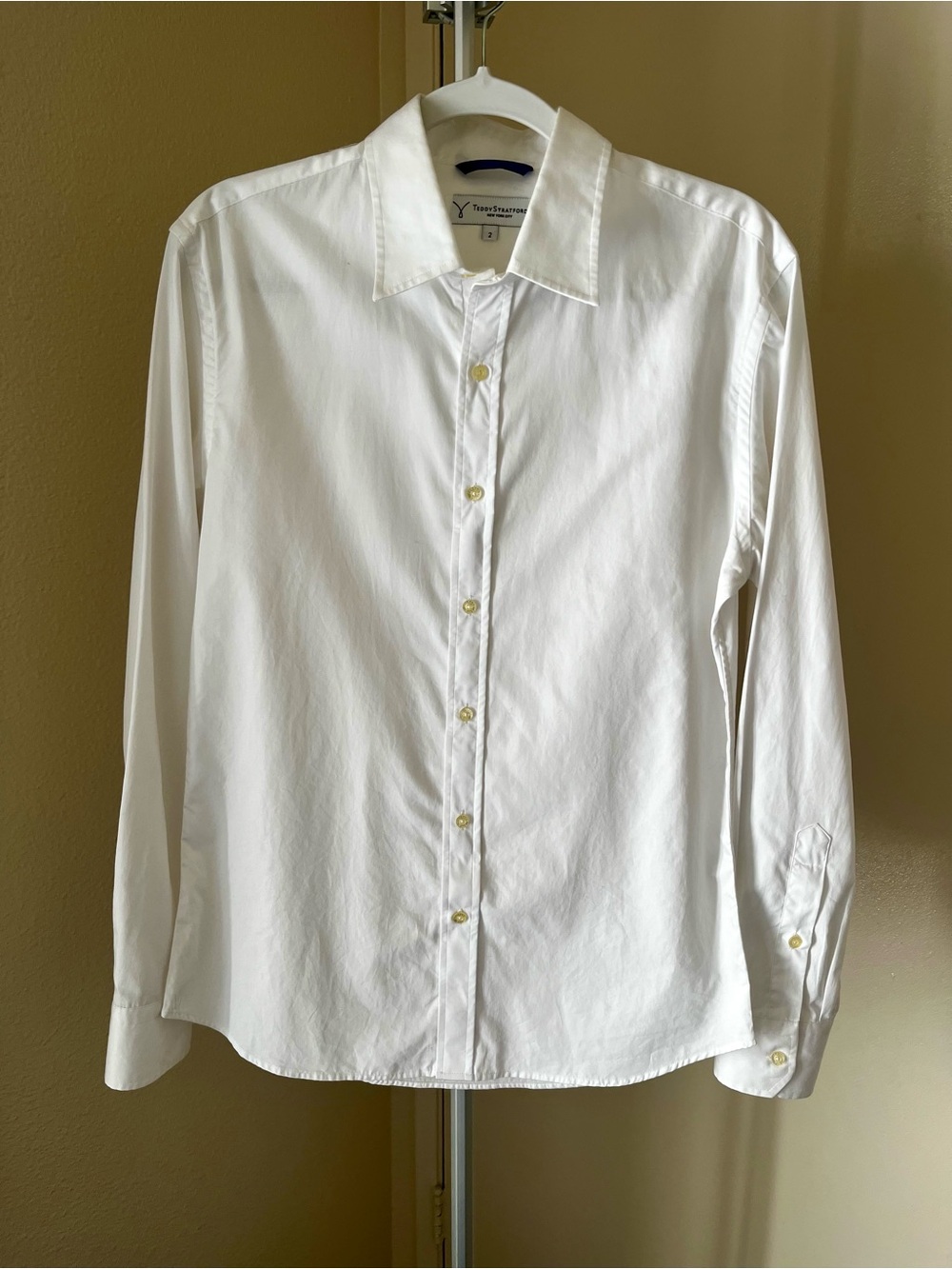 Teddy Stratford The Zip Fit Shirt White Size 2
